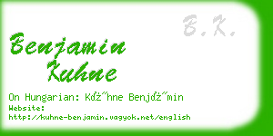 benjamin kuhne business card